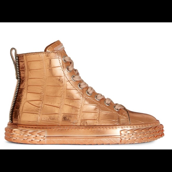 giuseppe zanotti BNIB croc leather bronzer hitops - Picture 4 of 9